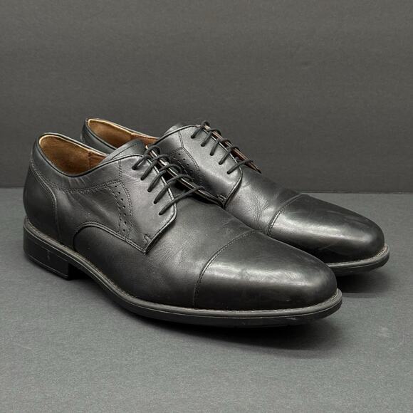 Johnston & Murphy XC4 Black Cap Toe Oxford Leather Comfort 15-241 Size 12M main image 6